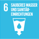 Icon 6 Sauberes Wasser und Sanitäreinrichtungen - 17 Ziele für nachhaltige Entwicklung