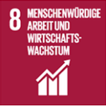 Icon 8 Menschenwürdige Arbeit und Wirtschaftswachstum - 17 Ziele für nachhaltige Entwicklung