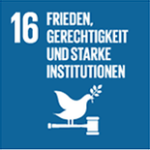 Icon 16 Frieden, Gerechtigkeit und starke Institutionen: - 17 Ziele für nachhaltige Entwicklung